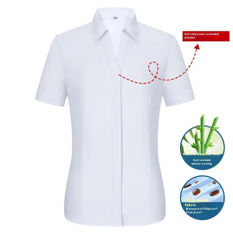 Men's slim fit bamboo fibre business shirt with square collar in solid colour
