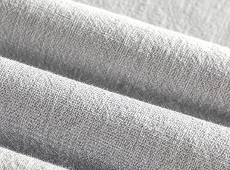 Men's cotton linen loose fit casual shirt in solid colours with Asian sizing options