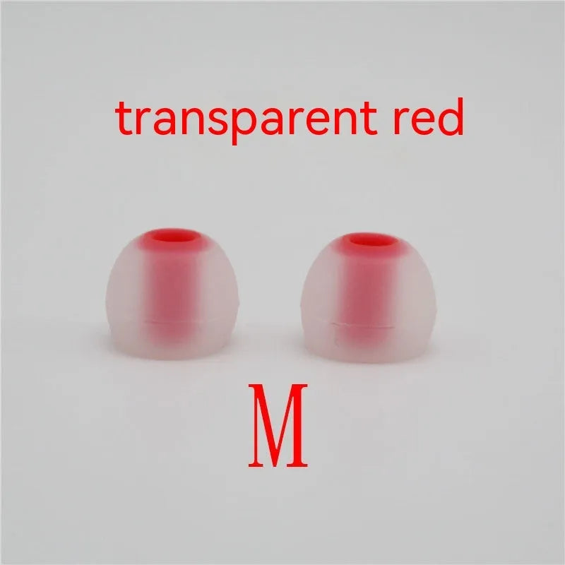 Two-tone silicone earphone sleeves for in-ear headphones with 3.8mm aperture