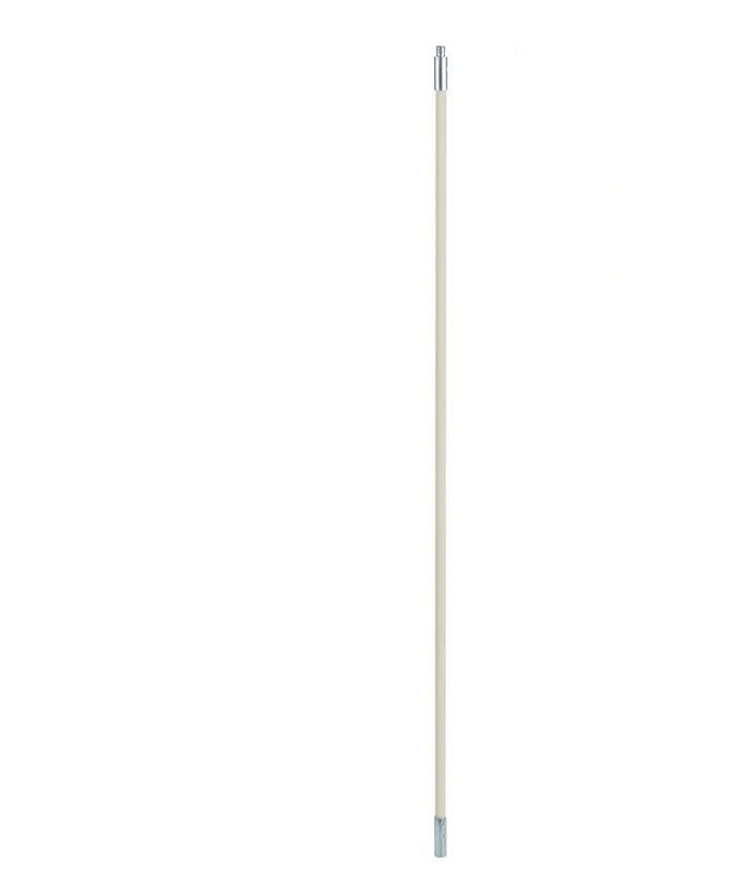 Flexible chimney cleaning brush with nylon bristles for dryer and range hood ducts.