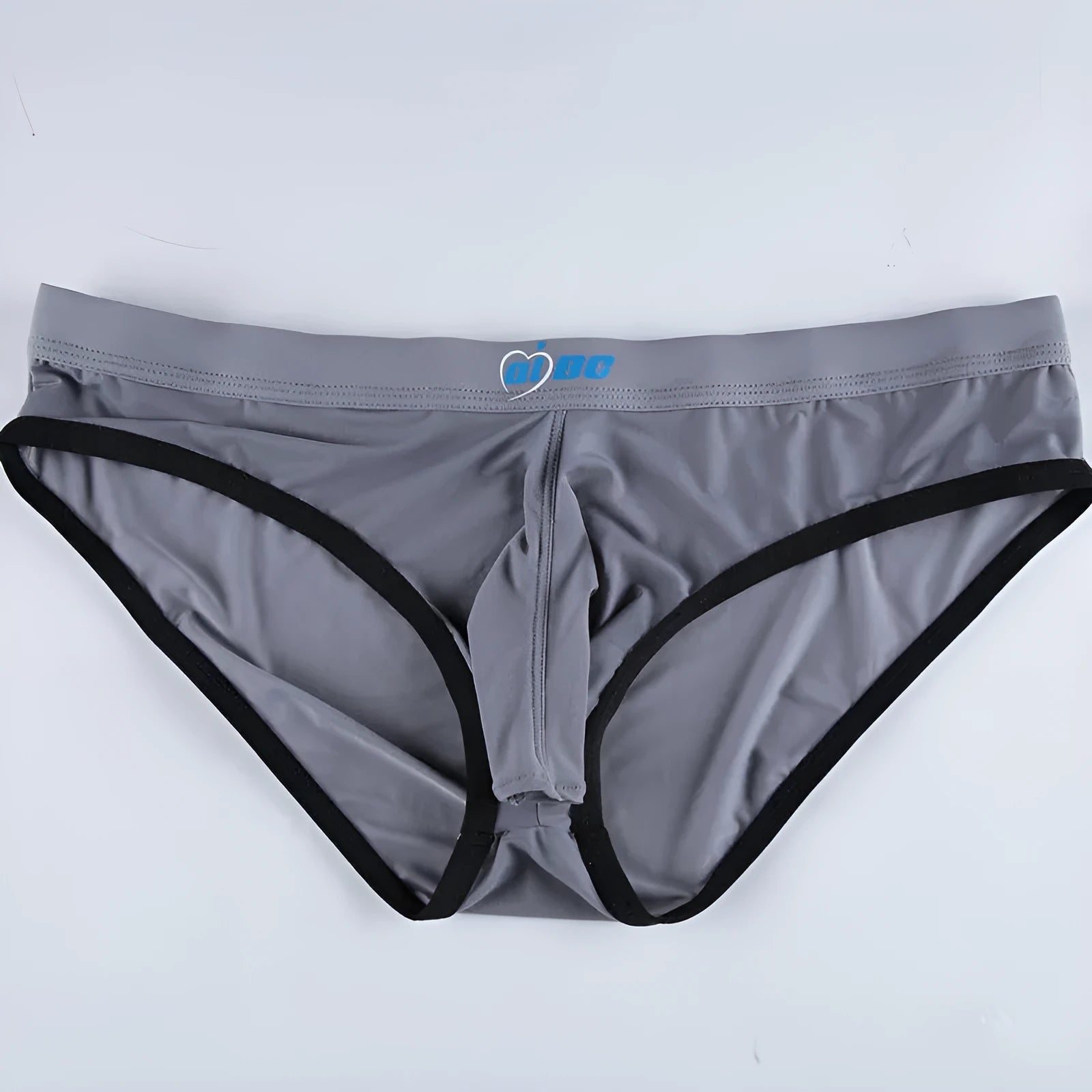 Men's ice silk bazooka briefs in multiple colours showing quick-drying fabric and bullet separation design