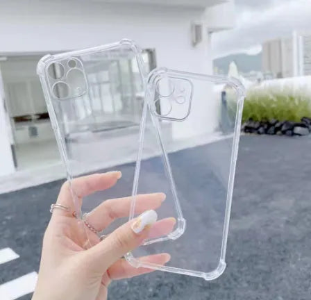 Reflective mirror phone case in soft TPU material available in multiple colours for various iPhone models showing back and side view