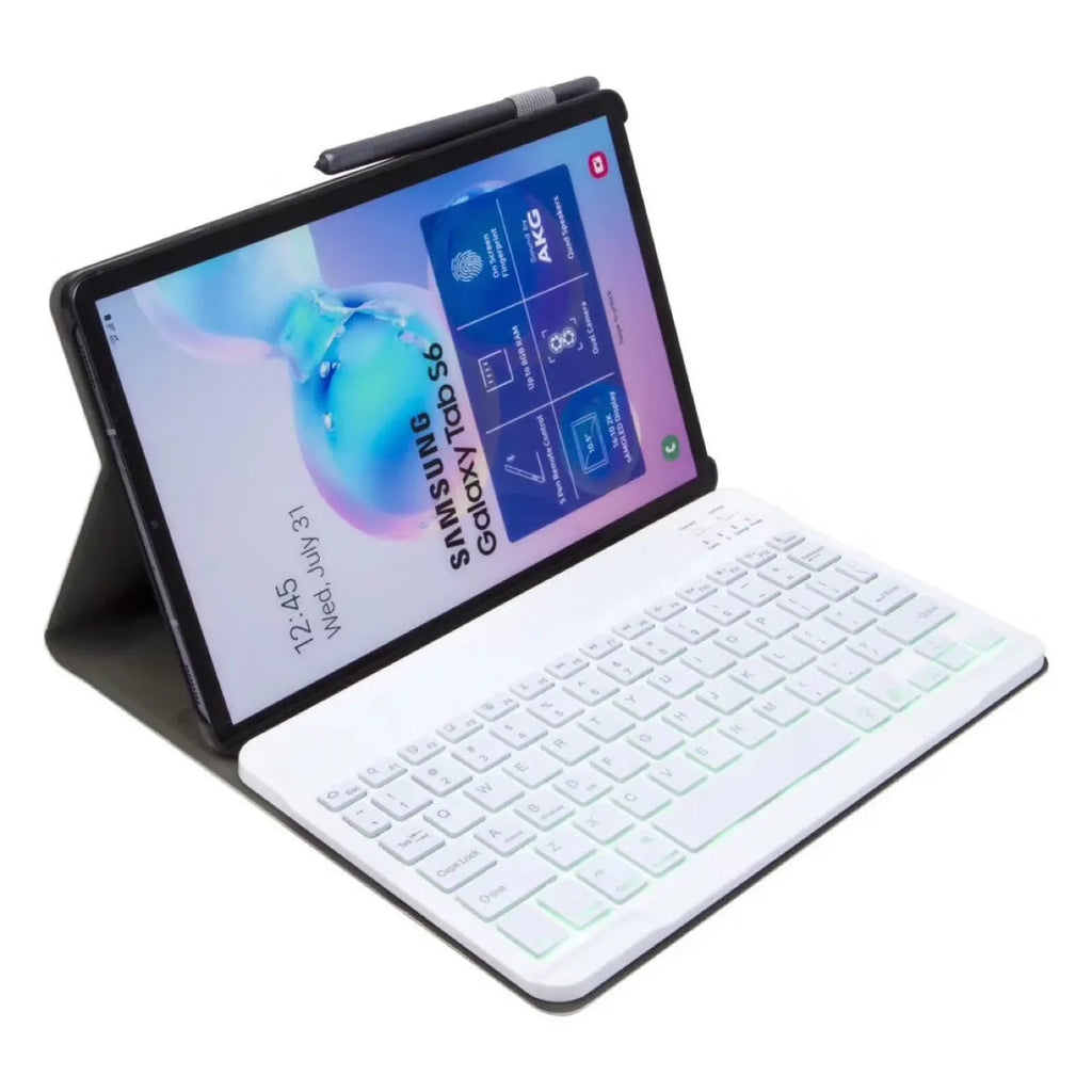 Samsung Bluetooth keyboard holster case in TPU clamshell design for Galaxy Tab models, black colour option