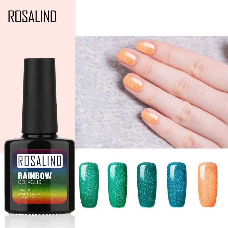 ROSALIND phototherapy gel nail polish bottle in RBR shade, glossy finish for UV/LED curing