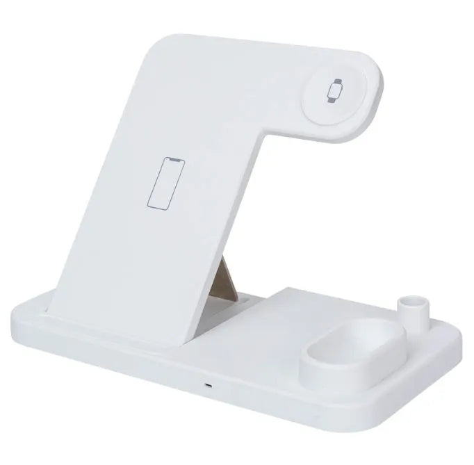 4-in-1 wireless charging station with adjustable magnetic phone stand, charging Apple Watch, AirPods and Apple Pencil simultaneously