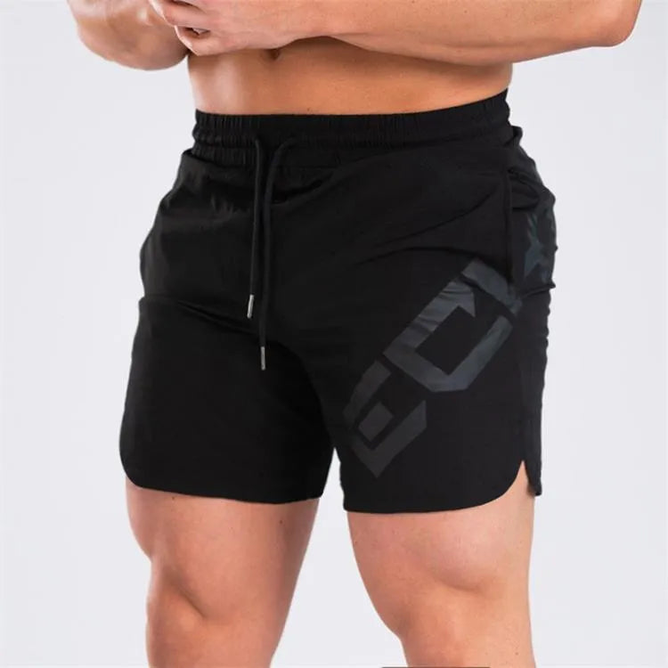 Men's elastic training shorts in quick-drying nylon blend fabric for summer sports
