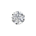 Round moissanite gem stone showing eight hearts and eight arrows cut pattern
