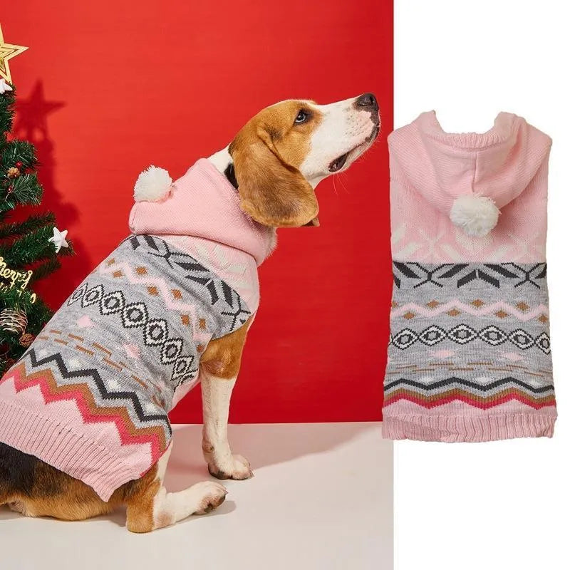 Green diamond pattern knit sweater on a small dog, showing classic design and soft acrylic fabric.
