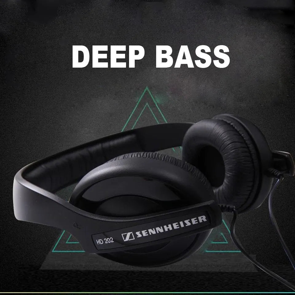 Black head-mounted monitor headphones with microphone and 3.5mm plug