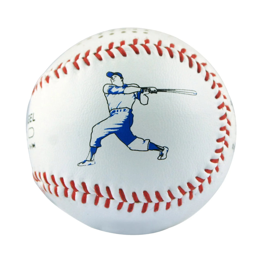 Baseball home Bluetooth speaker in white with 3W output, 600mAh battery, and USB interface