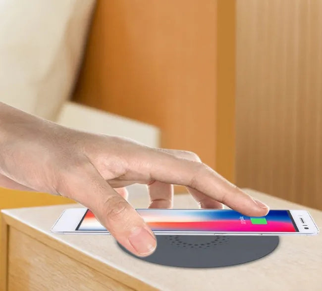 60mm round wireless charger for embedded furniture installation