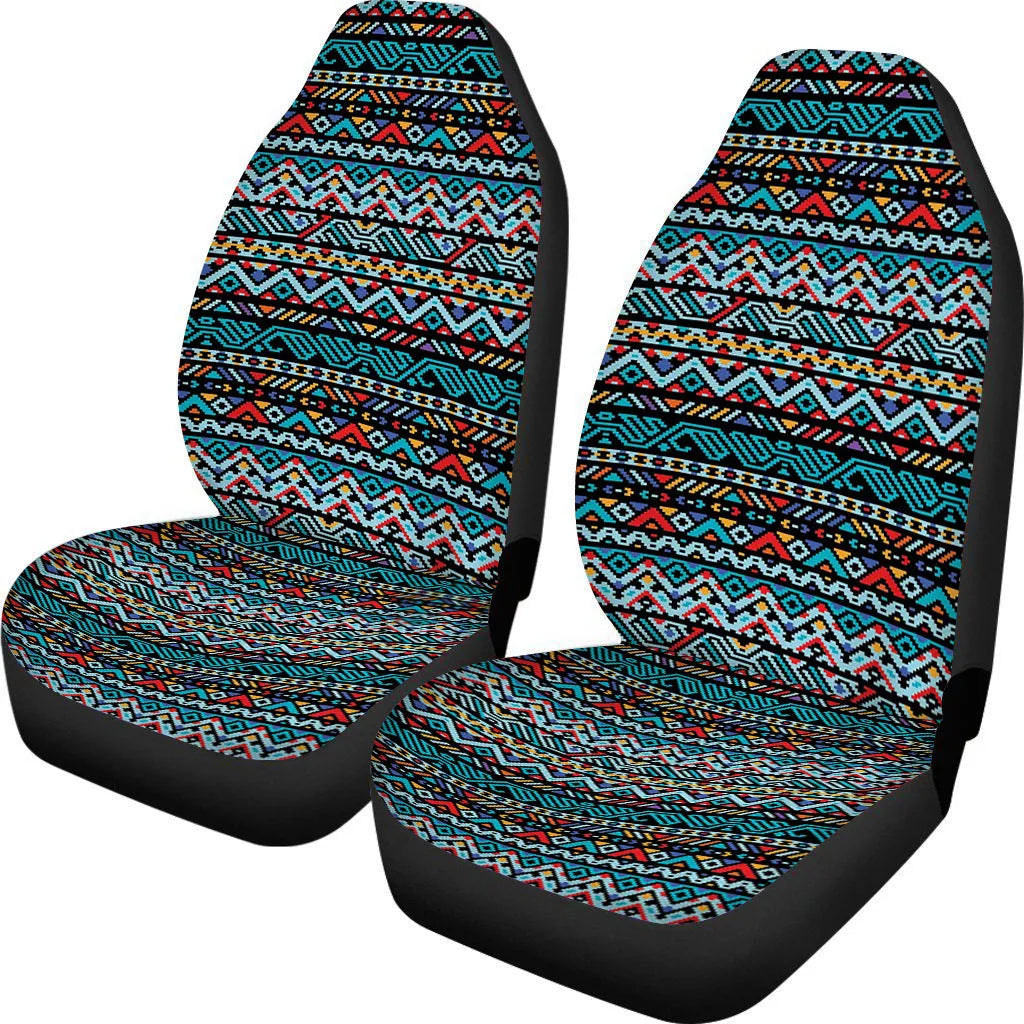 Retro cow spot leopard print pattern car seat covers on vehicle seats