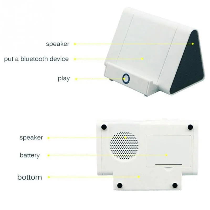 Black and white wireless mini Bluetooth speaker with rechargeable battery for mobile phones