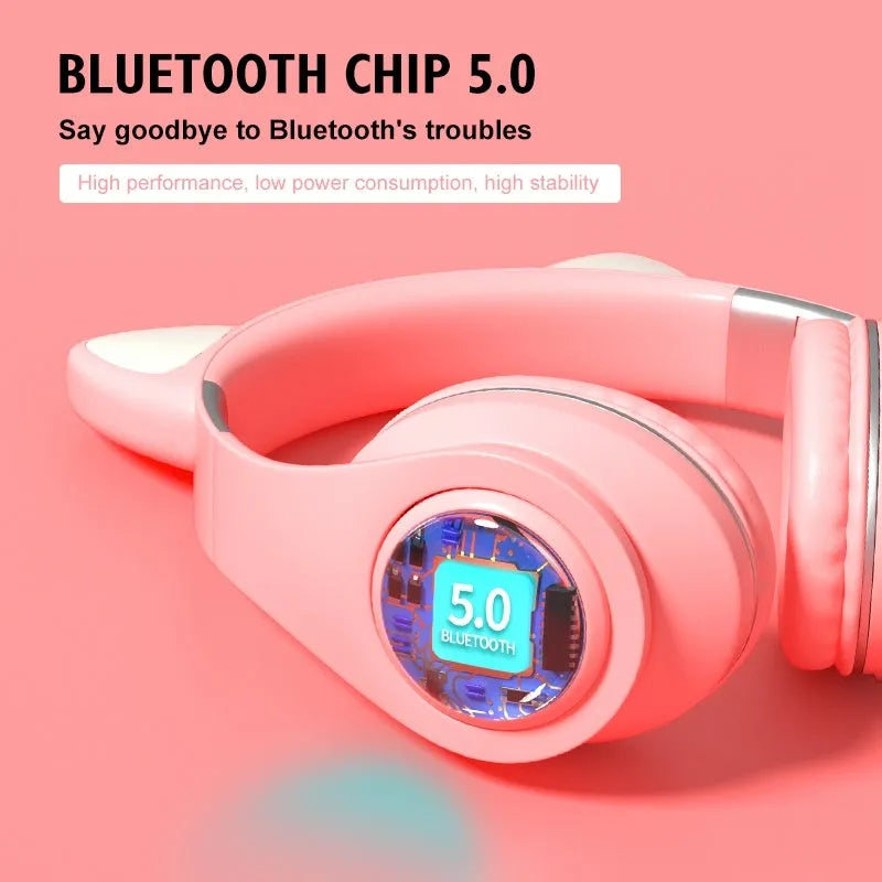 Cat ear wireless Bluetooth sports headset in six colour options
