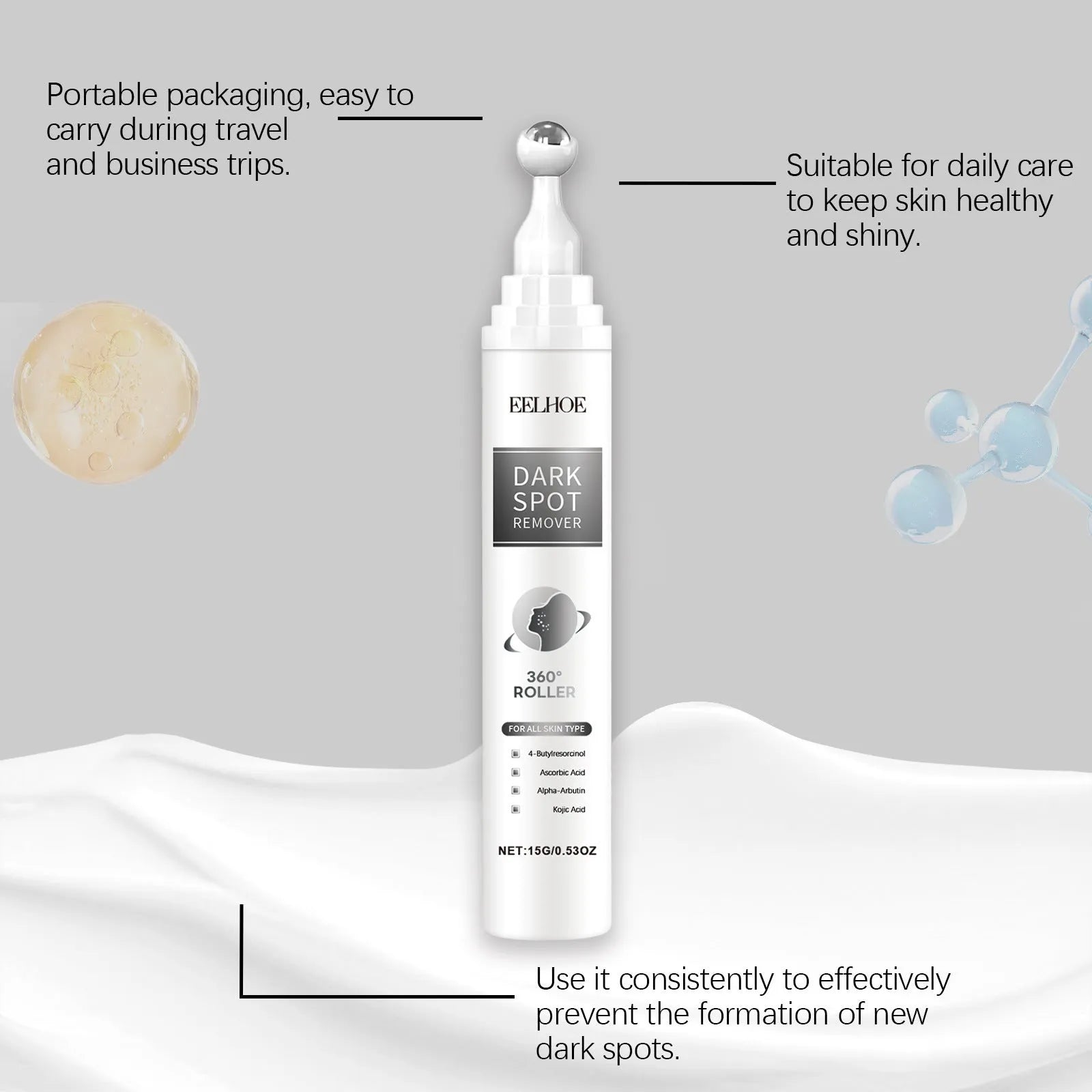 15g container of Facial Essence Cream for moisturising and brightening facial skin