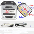 Metal motorcycle brake pedal skid plate showing foot pedal, square foot pedal, and small brake plate design options.