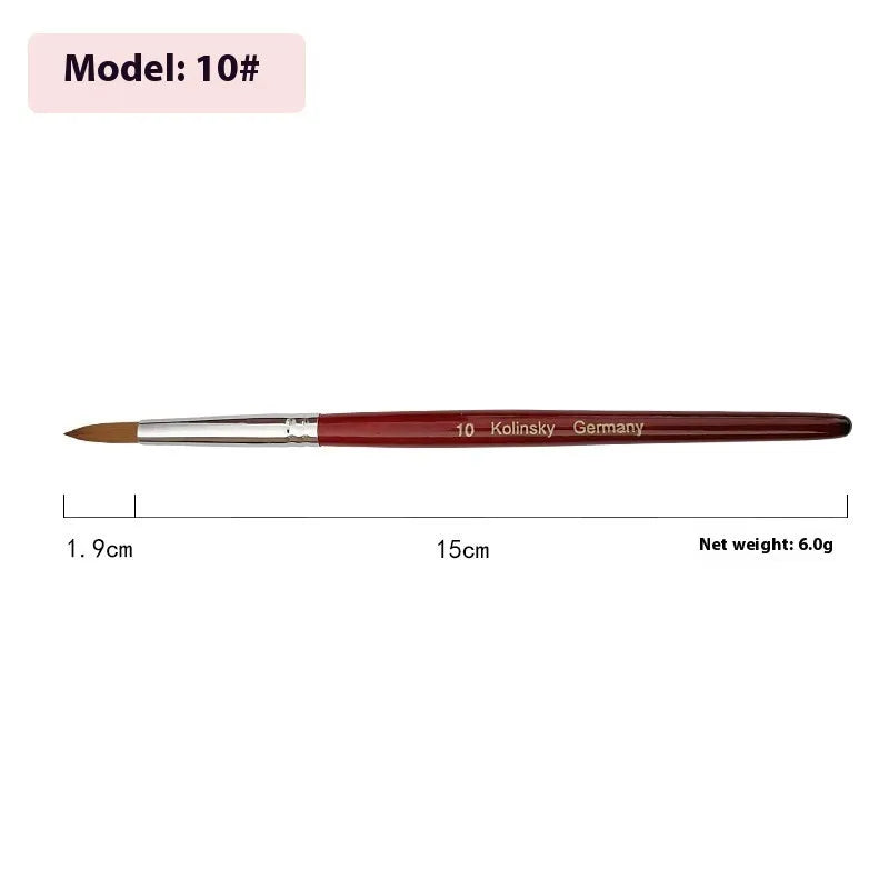 Nail art crystal pen with round tip on rosewood handle for dotting and detailing
