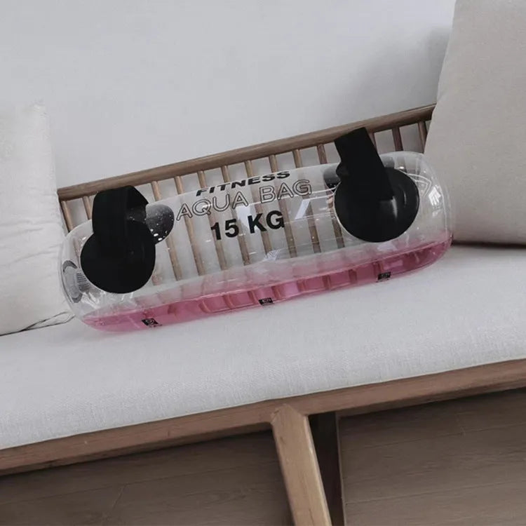 Transparent PVC water injection weight bag for adjustable strength training with soft dumbbell design