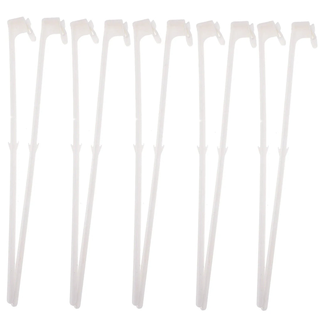 White PP plastic car window flag bracket set with ten vehicle flagpoles