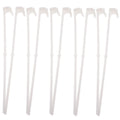 White PP plastic car window flag bracket set with ten vehicle flagpoles