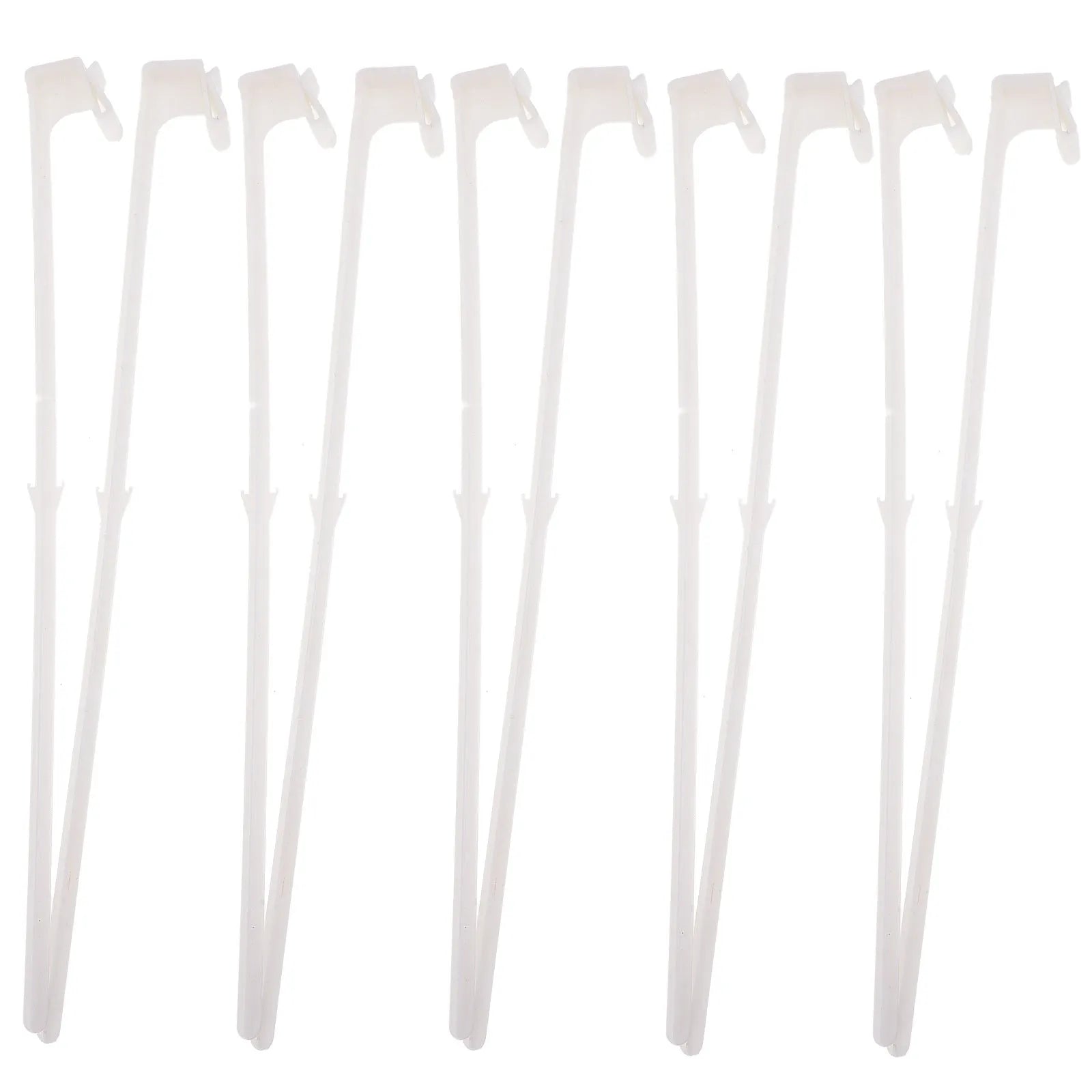 White PP plastic car window flag bracket set with ten vehicle flagpoles