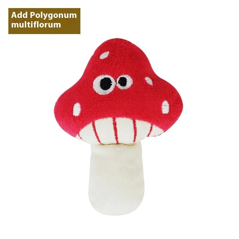 Set of six plush cat pillow toys shaped like a burrito, pineapple, pizza, cone, cucumber, and mushroom.