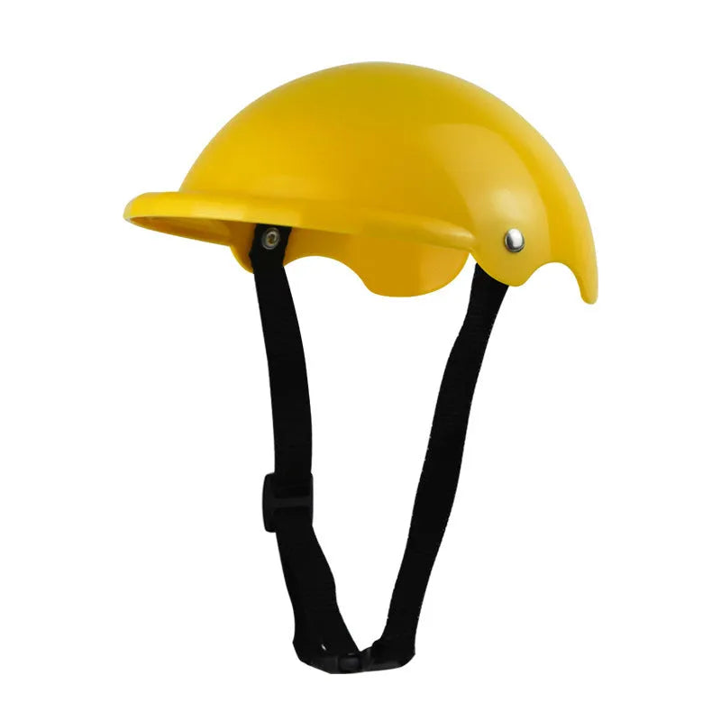 Small S size plastic pet helmet for motorbike safety in pink, black, yellow or green