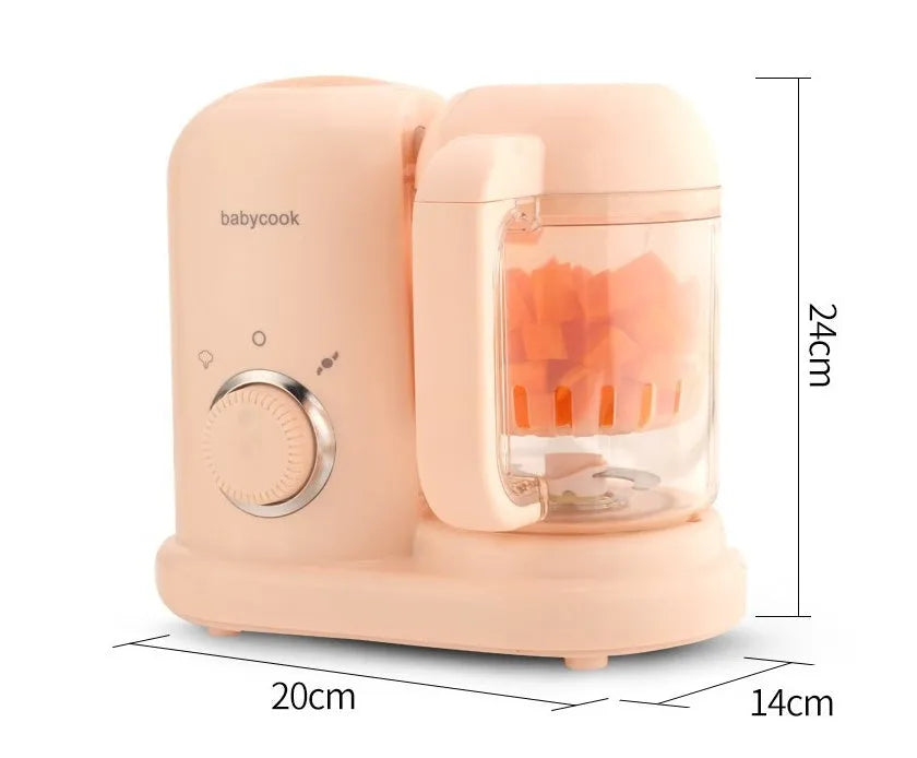 Green baby food processor steamer blender with double mixing blades and 10 litre capacity