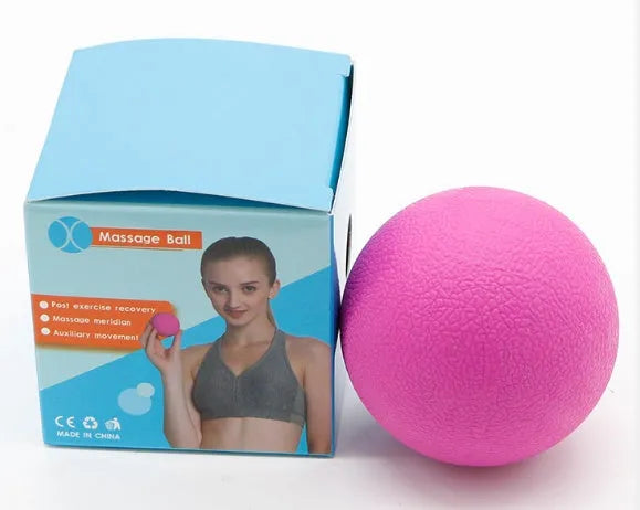 High density peanut massage ball in black on a white background, portable muscle relief tool
