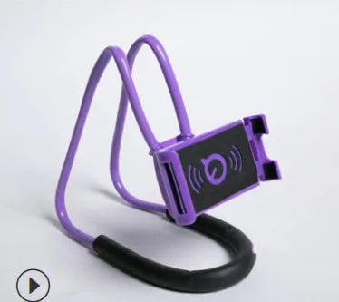 360 degree rotatable plastic and foam phone holder stand in black color for universal smartphones