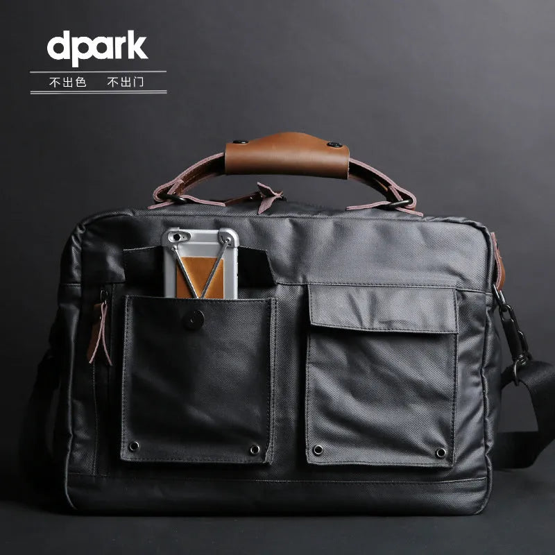 Dpark black single shoulder laptop bag for 14 or 15 inch Lenovo and Apple computers