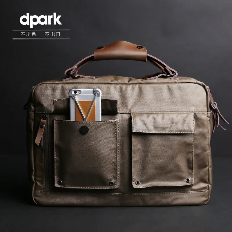 Dpark black single shoulder laptop bag for 14 or 15 inch Lenovo and Apple computers