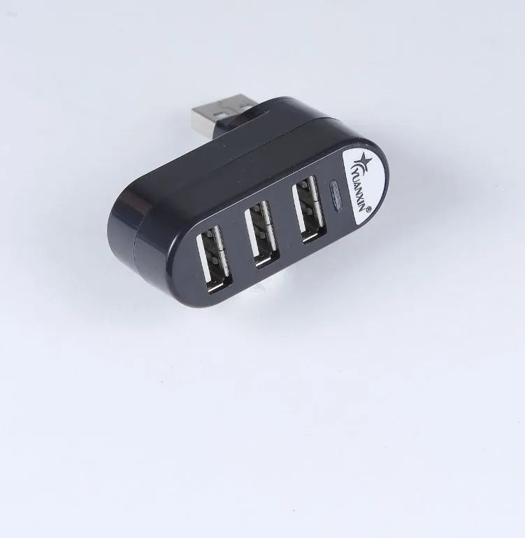 USB 2.0 splitter hub with rotating colour design in black and white options