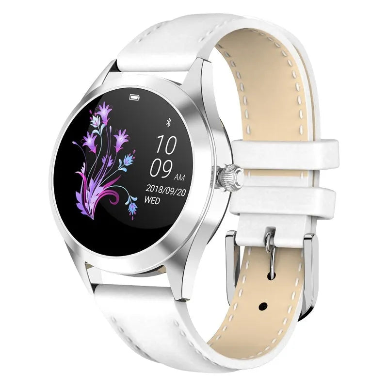 Women's multi-functional sports smartwatch with heart rate monitor and waterproof design in various colour options