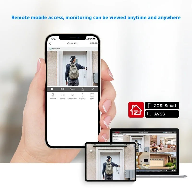 ZOSI Zhou Shi POE security camera and network video recorder system kit box