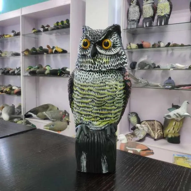 Electric owl outdoor animal model decoration with 360-degree rotating head