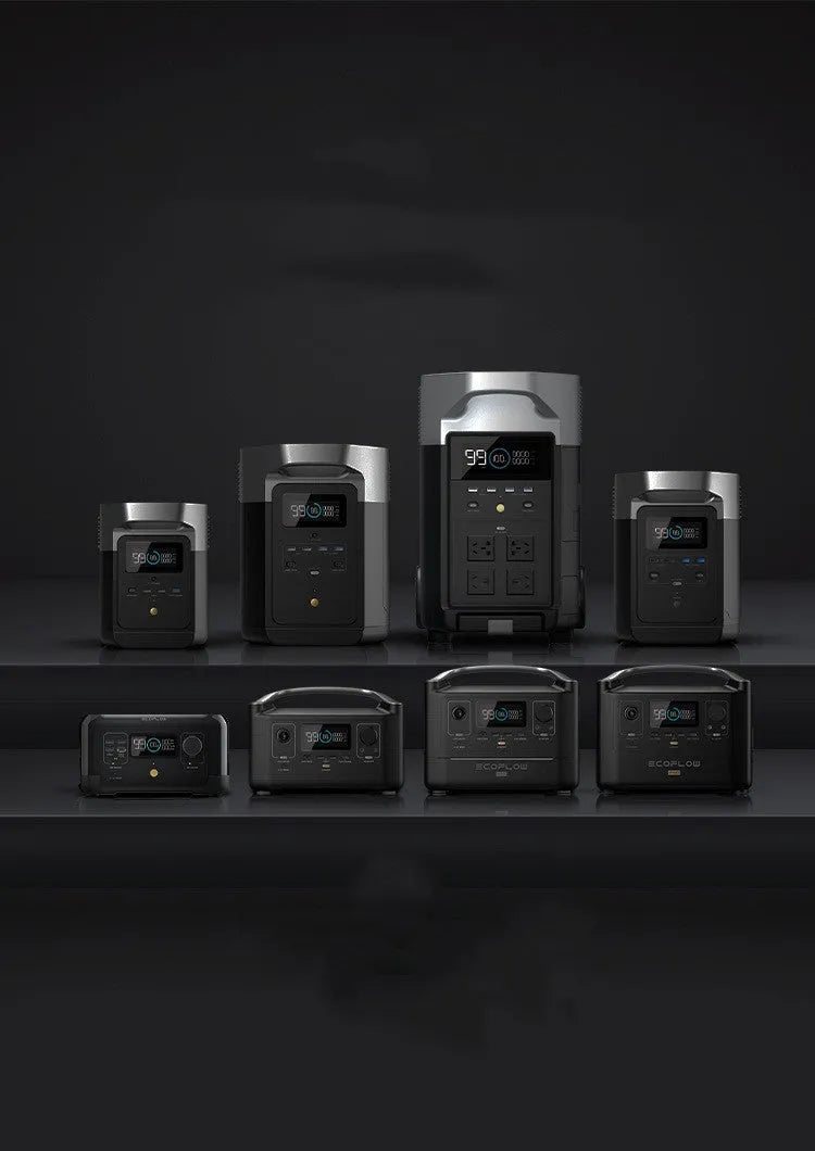 RIVER Pro 720Wh portable power station with multiple charging ports and solar panel compatibility