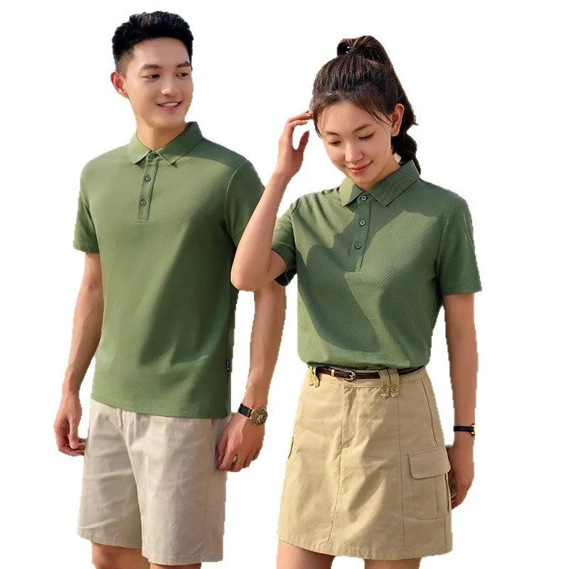 Customised cultural shirt in combed cotton with flocking detail, solid colour, short sleeves, regular fit, available in multiple colours