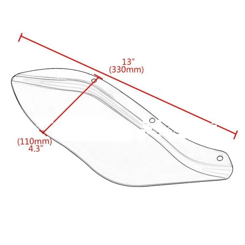 Pair of Harley-Davidson motorcycle side wing head covers in ABS plastic for Touring models