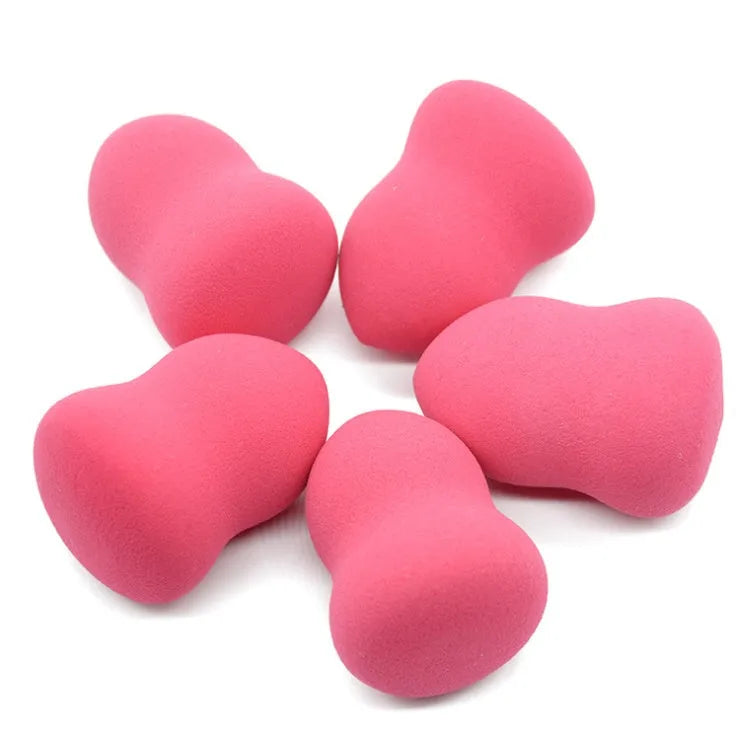 Pink hydrophilic non-latex makeup foundation sponge measuring 4 by 4 by 5.6 centimetres