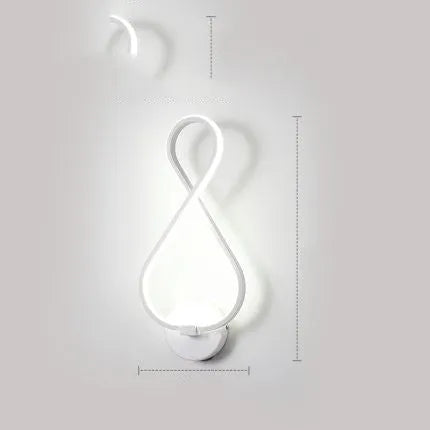 Nordic style LED wall lamp with a silicone shade mounted on a bedroom wall