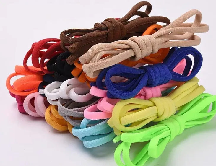 Lazy Laces no-tie elastic shoelaces with metal buckle, 105cm length, multiple colours
