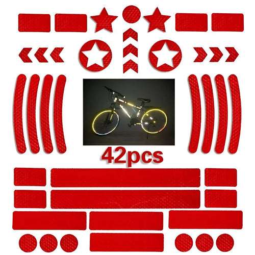 Bicycle reflective grid pattern safety tape measuring 11.5 by 21 cm in four colour options
