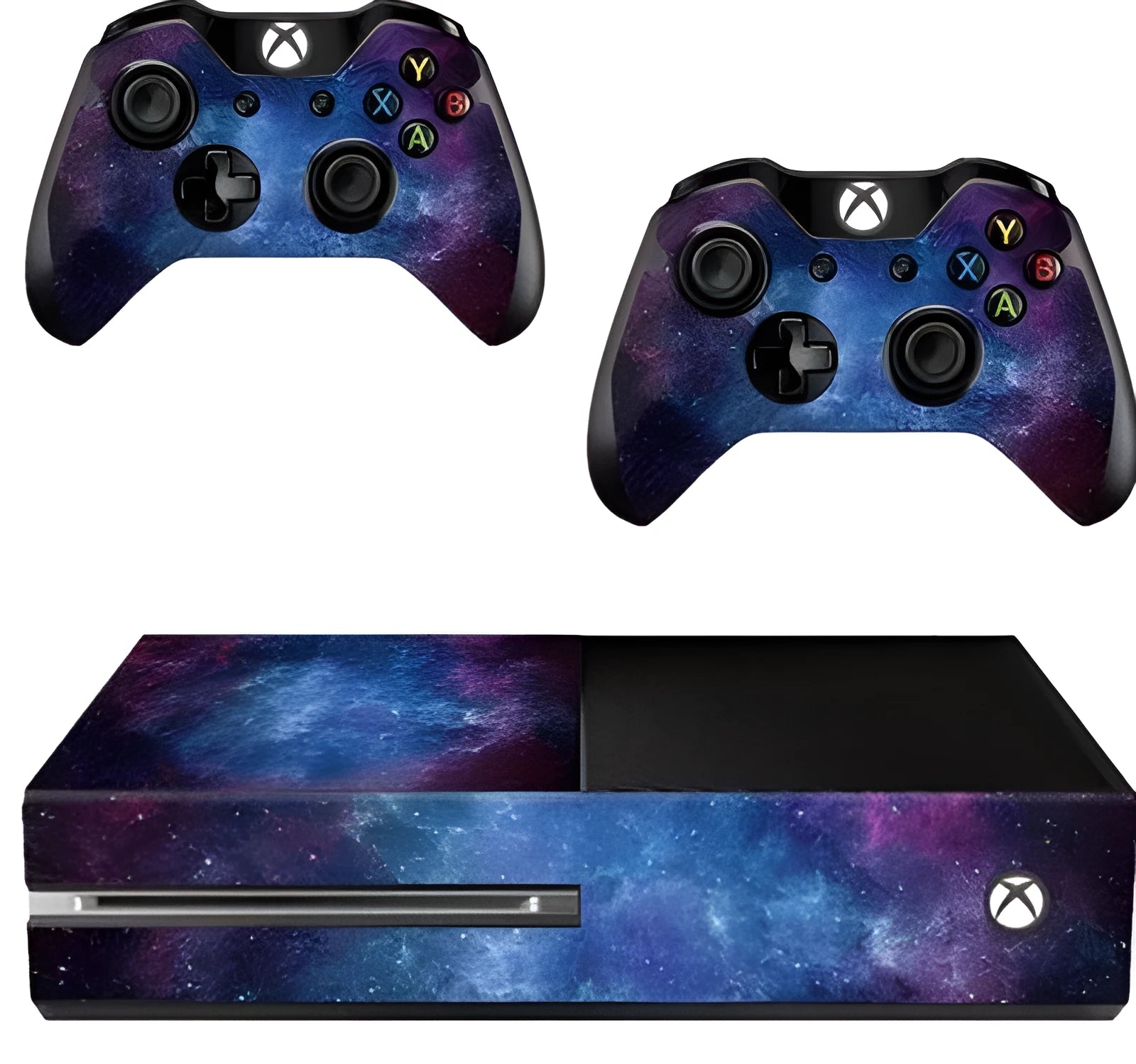 Xbox One film skin sticker pack with blue original matt material
