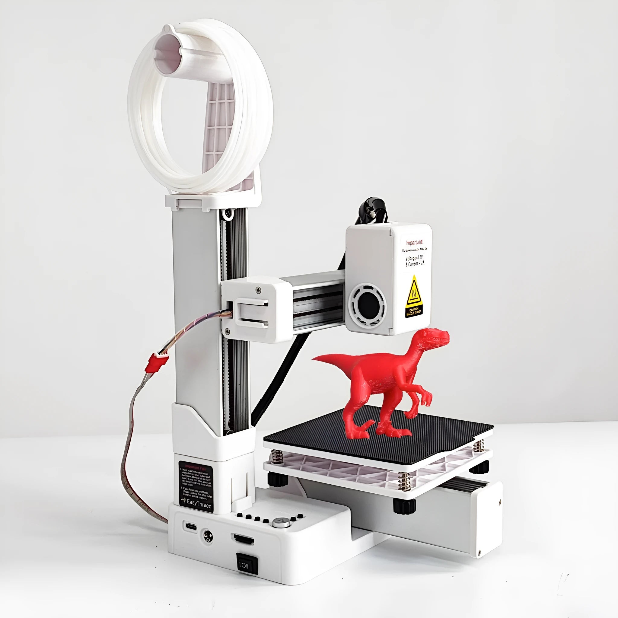 White EasyThreed K10 3D printer with 175mm build volume for TPU and PLA filaments