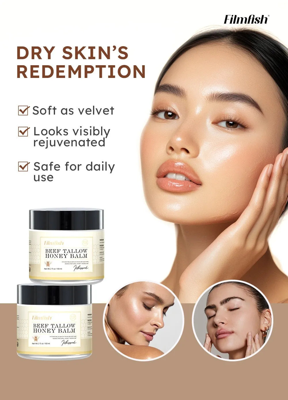 60ml honey moisturising body cream container with standard specifications