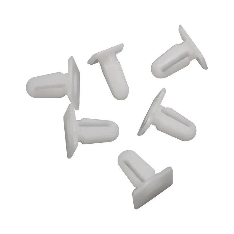 Black PA66 plastic automotive clip nails for trim panel attachment, D318 style, 60 pieces