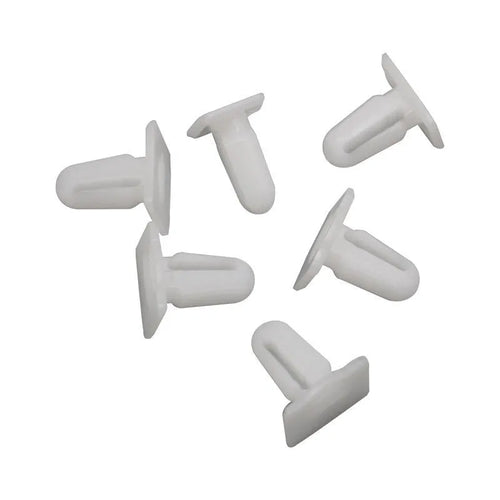 Black PA66 plastic automotive clip nails for trim panel attachment, D318 style, 60 pieces