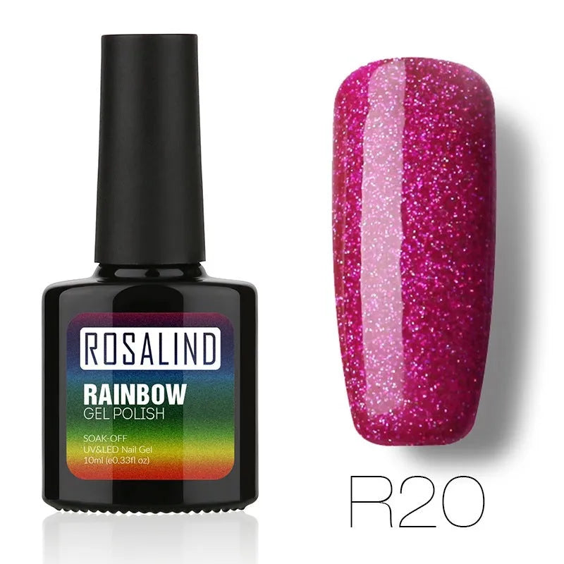 ROSALIND phototherapy gel nail polish bottle in RBR shade, glossy finish for UV/LED curing
