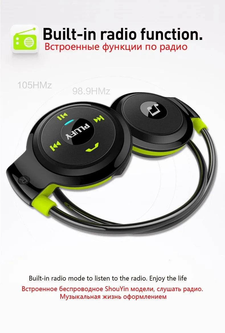 PLUFY sports Bluetooth headset wireless headphones in foldable design